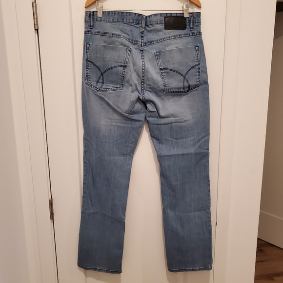 Calvin Klein Slim Straight Jeans, Light Wash - Picture 2 of 3